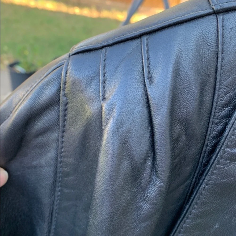 Rad 80’s Vintage Genuine Leather Duster Trench Overcoat - Picture 3 of 13